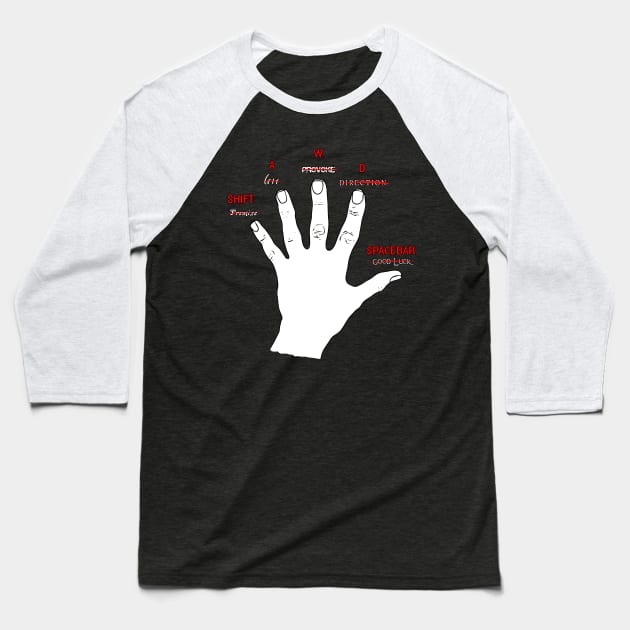 Gamer's hand Baseball T-Shirt by SirTeealot